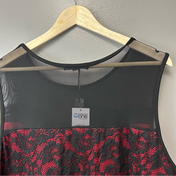 NWT Sloane & Sadie Black and Red Lace Dress Plus Size 4X - Picture 6 of 9